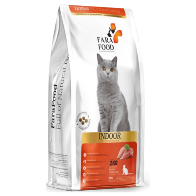 غذای خشک گربه بالغ ایندور فرافود طعم مرغ و برنج FaraFood Indoor Cat