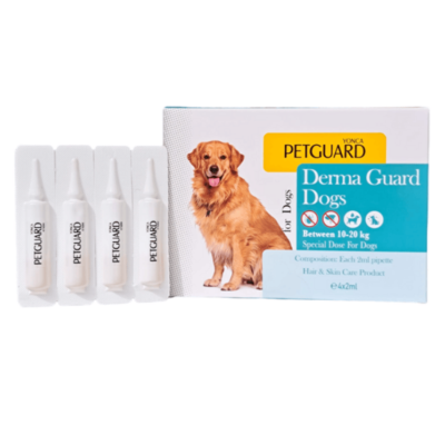 قطره ضد کک و کنه سگ نژاد متوسط پت گارد بسته 4 عددی PetGuard