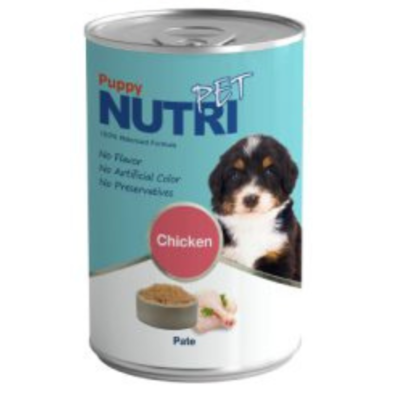 کنسرو توله سگ طعم مرغ نوتری پت 425 گرمی | Nutri Puppy Chicken