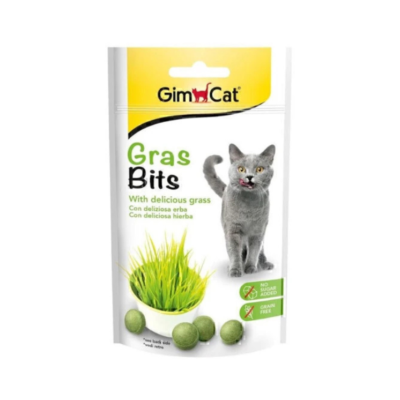 سنک تشویقی گربه جیم کت طعم علف گربه 50 گرمی | GimCat Grasbits