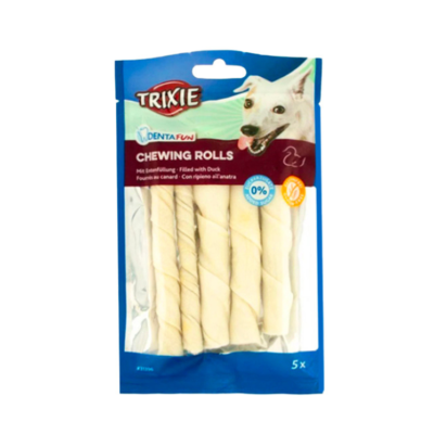 تشویقی مدادی سگ تریکسی طعم اردک بسته 5 عددی | Trixie Chewing Rolls Duck