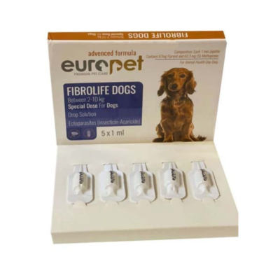 قطره ضد انگل سگ یوروپت بسته 5 عددی | Europet ‌‌Fibrolife