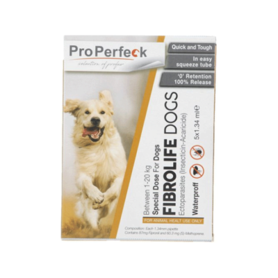 قطره ضد کک و کنه سگ پروپرفک بسته 5 عددی | Properfeck Fibrolife